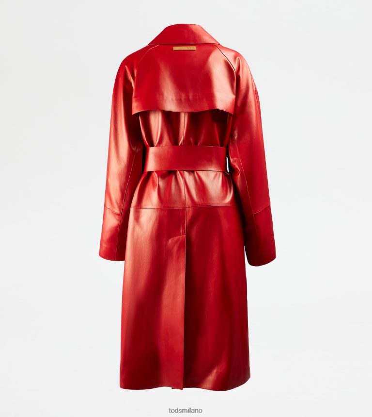 donnerosso Tod's trench in pelle P66X8B593