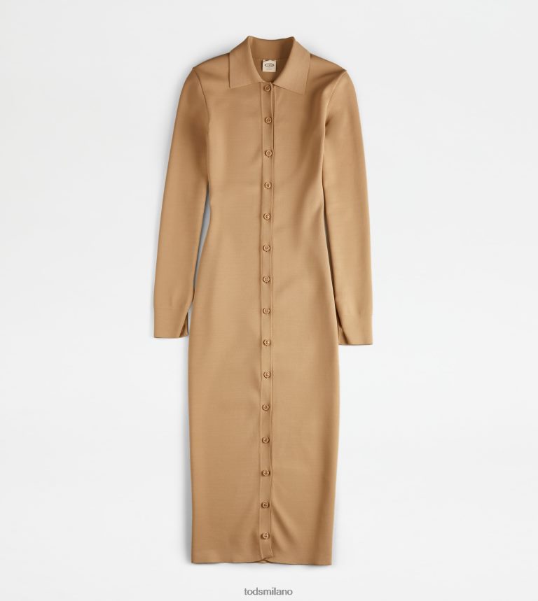 donnebeige Tod's abito longuette in maglia P66X8B560