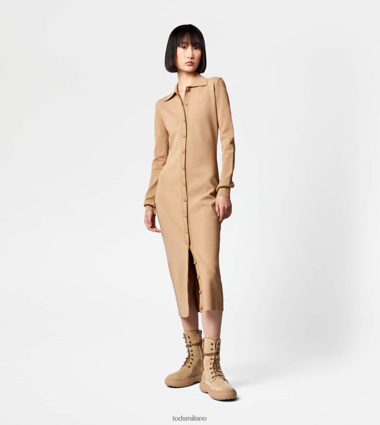 donnebeige Tod's abito longuette in maglia P66X8B560