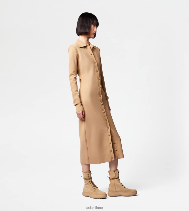 donnebeige Tod's abito longuette in maglia P66X8B560