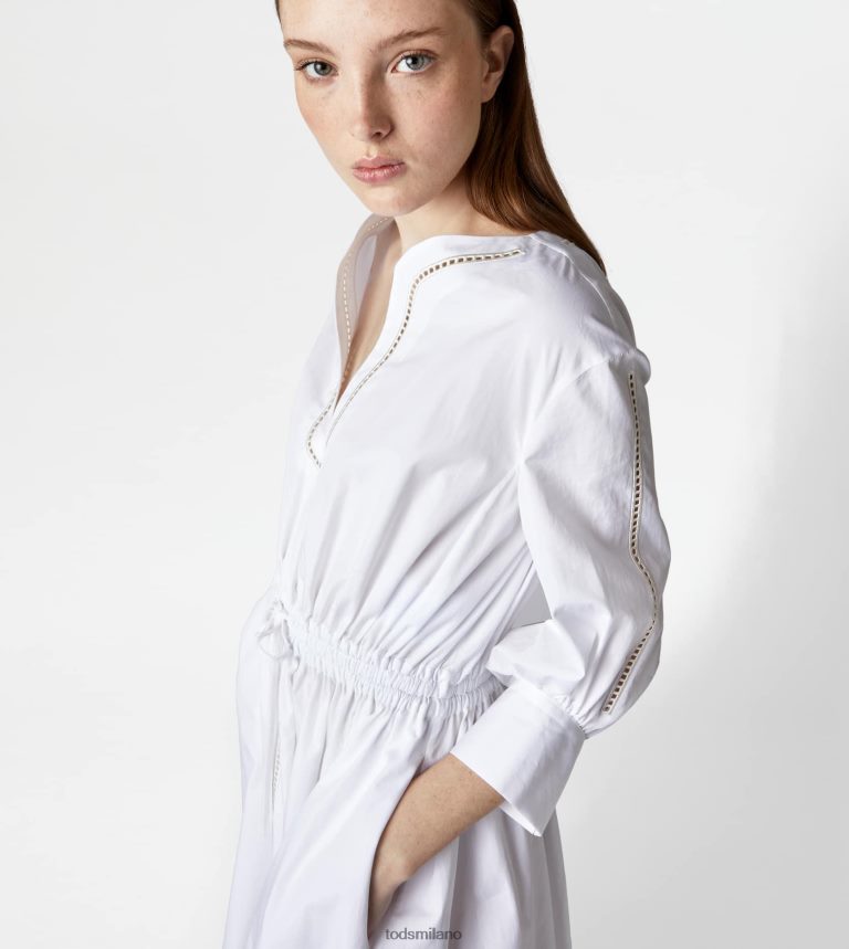 donnebianco Tod's abito in popeline P66X8B1135