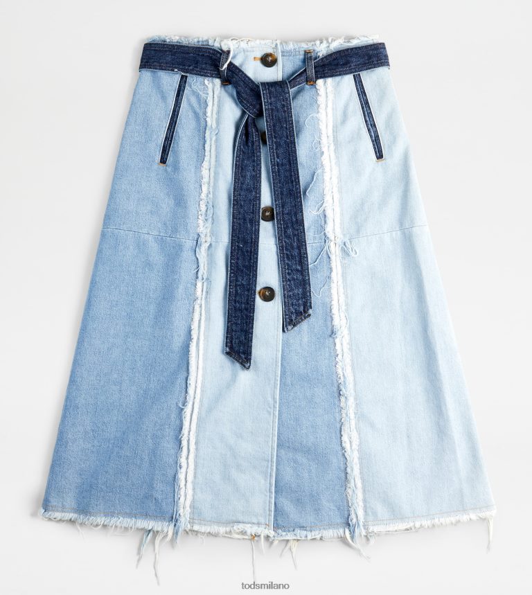 donneblu/azzurro Tod's gonna in denim P66X8B591