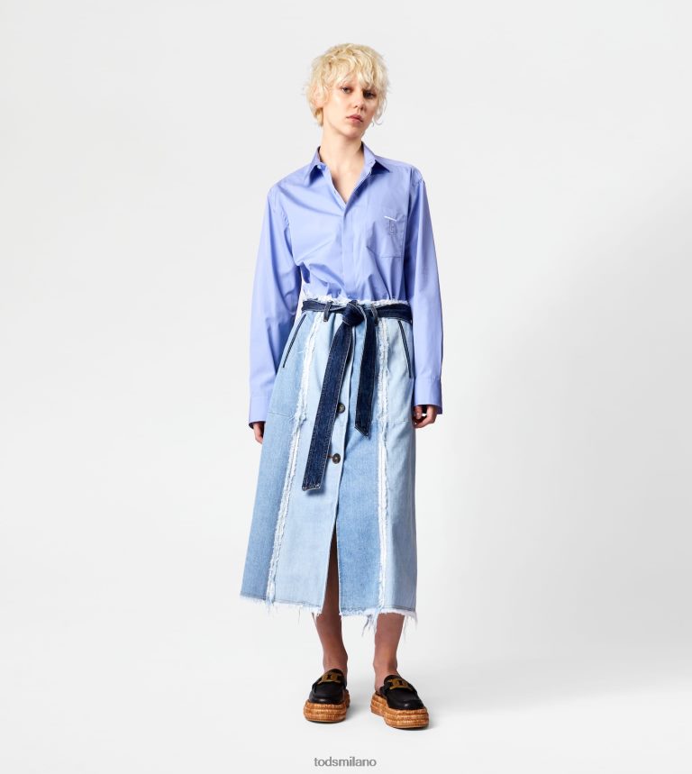 donneblu/azzurro Tod's gonna in denim P66X8B591