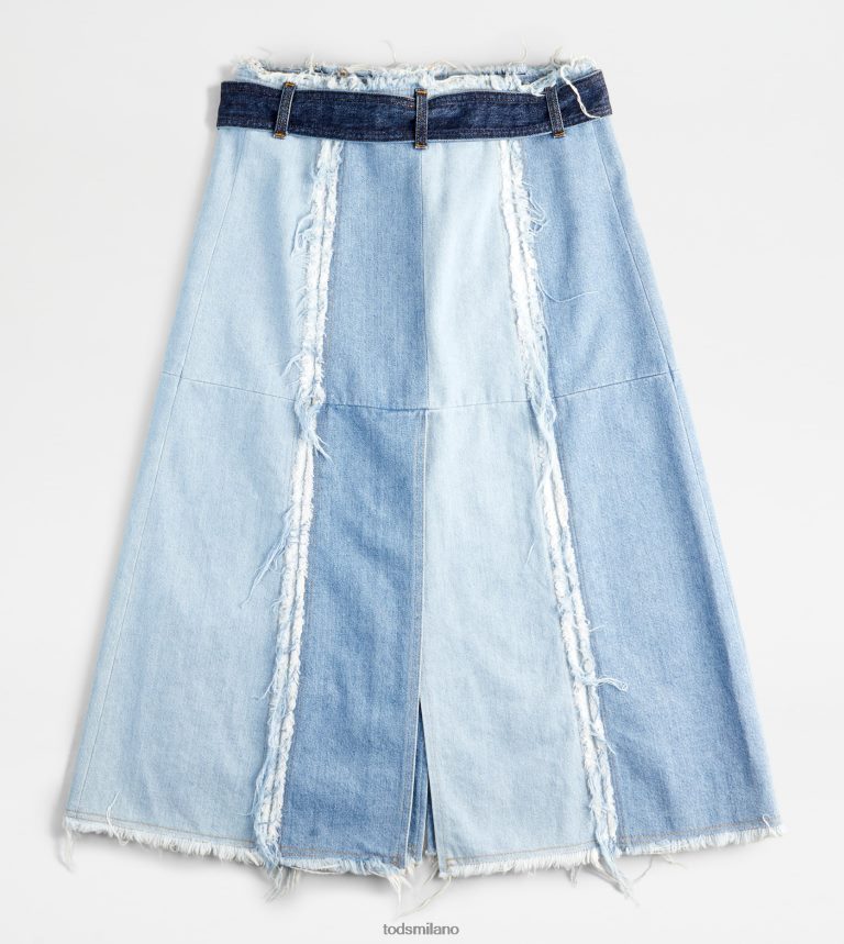 donneblu/azzurro Tod's gonna in denim P66X8B591