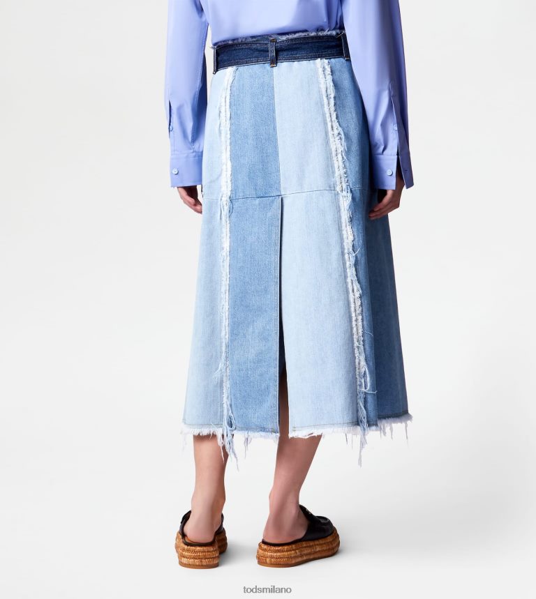 donneblu/azzurro Tod's gonna in denim P66X8B591