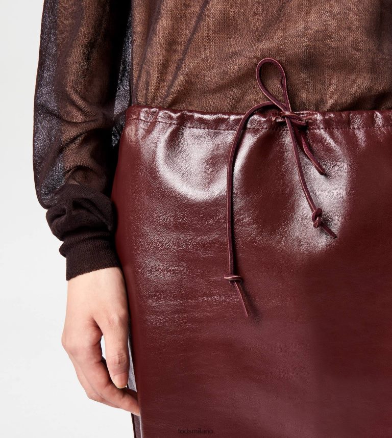 donnemarrone Tod's gonna in pelle P66X8B586
