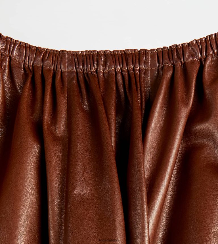 donnemarrone Tod's gonna svasata in pelle P66X8B571