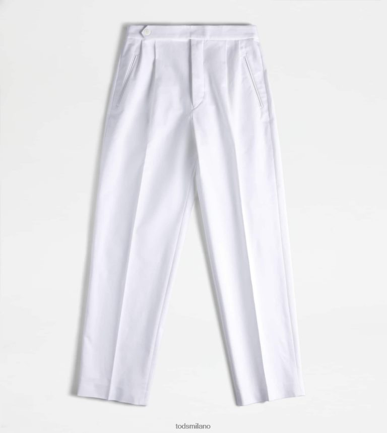 donnebianco Tod's pantaloni in cotone elasticizzato P66X8B551