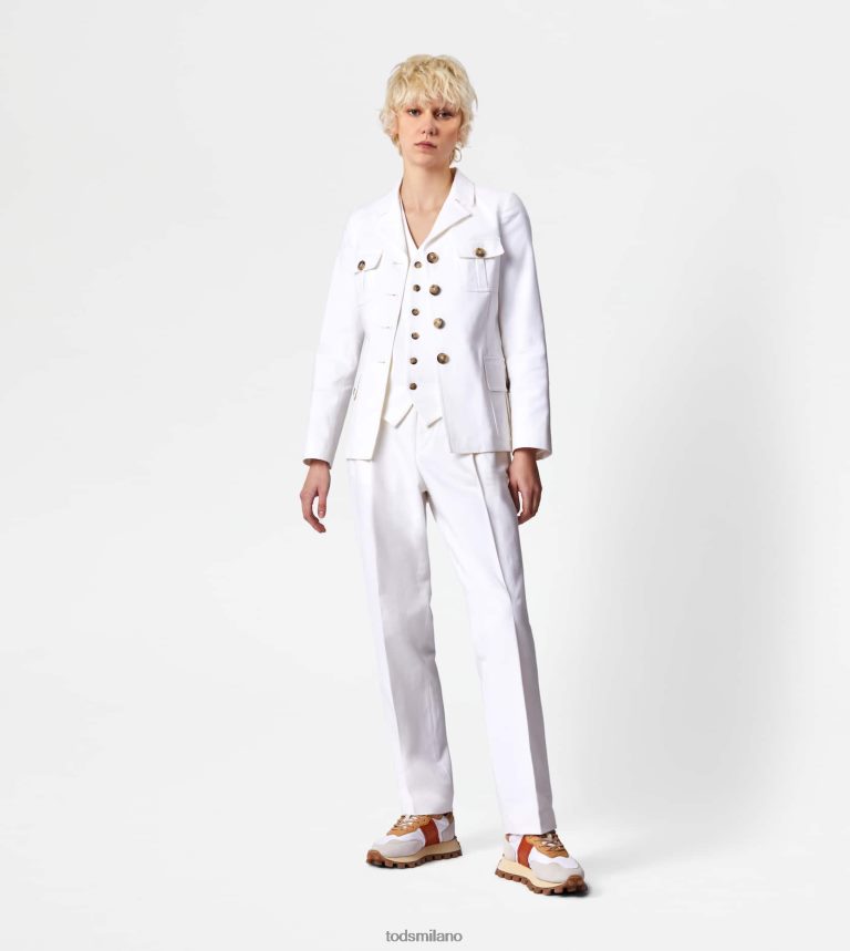 donnebianco Tod's pantaloni in cotone elasticizzato P66X8B551