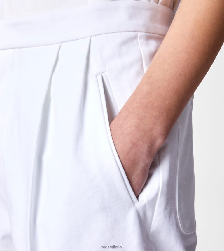 donnebianco Tod's pantaloni in cotone elasticizzato P66X8B551