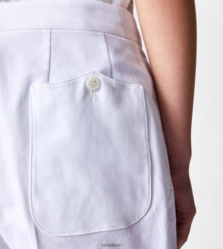 donnebianco Tod's pantaloni in cotone elasticizzato P66X8B551