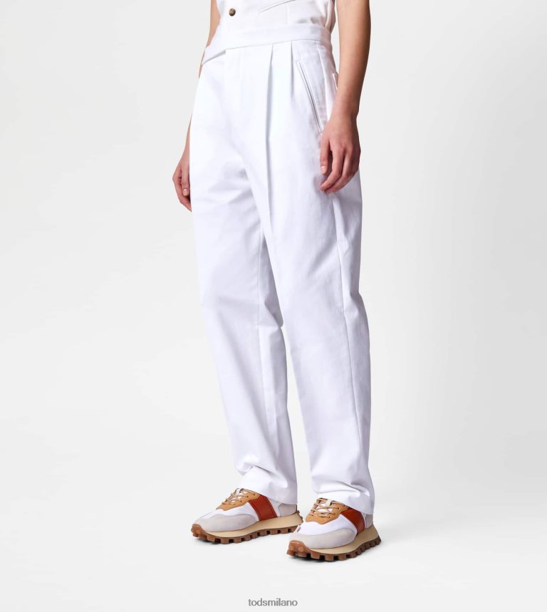 donnebianco Tod's pantaloni in cotone elasticizzato P66X8B551