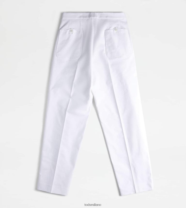 donnebianco Tod's pantaloni in cotone elasticizzato P66X8B551
