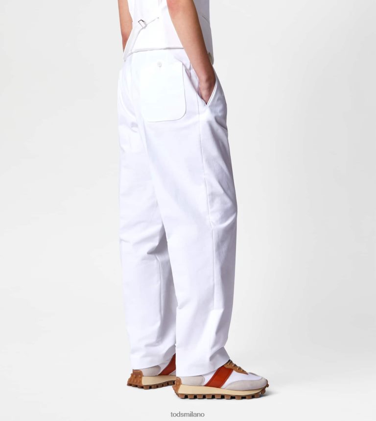 donnebianco Tod's pantaloni in cotone elasticizzato P66X8B551