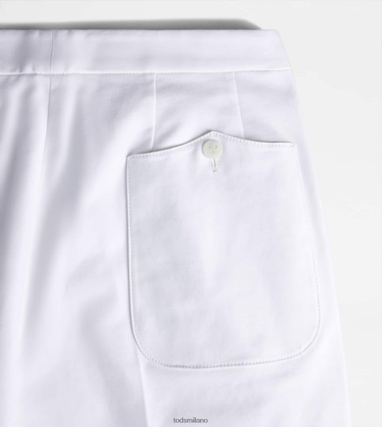 donnebianco Tod's pantaloni in cotone elasticizzato P66X8B551