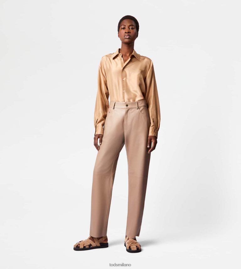 donnemarrone Tod's Pantalone 5 tasche in pelle P66X8B584