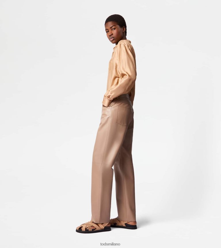 donnemarrone Tod's Pantalone 5 tasche in pelle P66X8B584