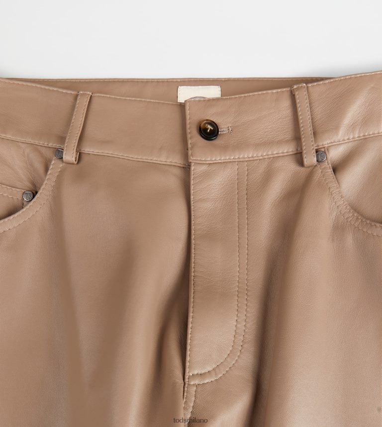 donnemarrone Tod's Pantalone 5 tasche in pelle P66X8B584