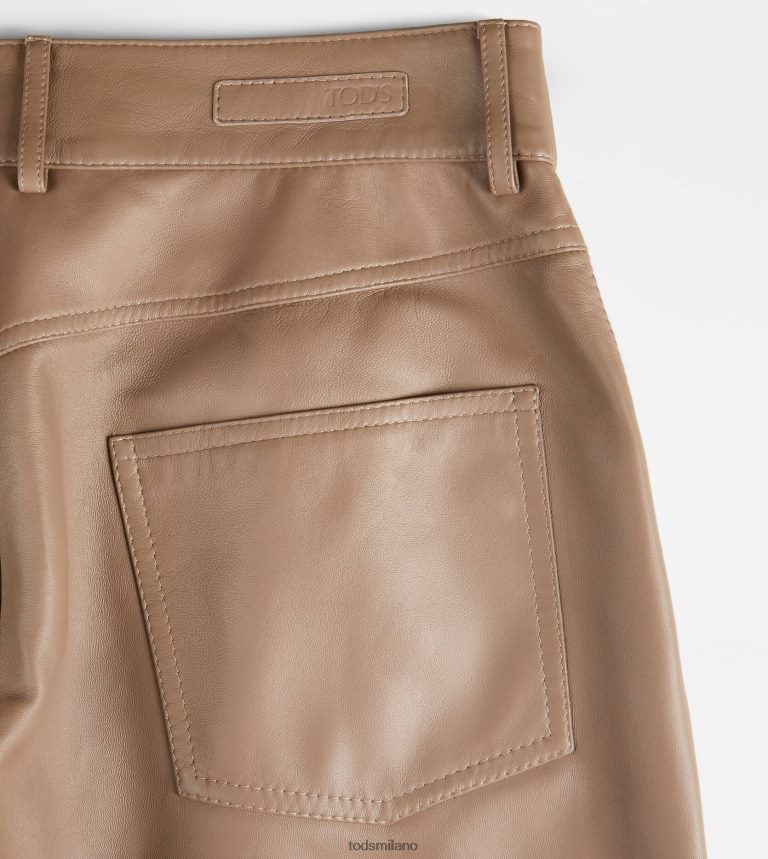 donnemarrone Tod's Pantalone 5 tasche in pelle P66X8B584