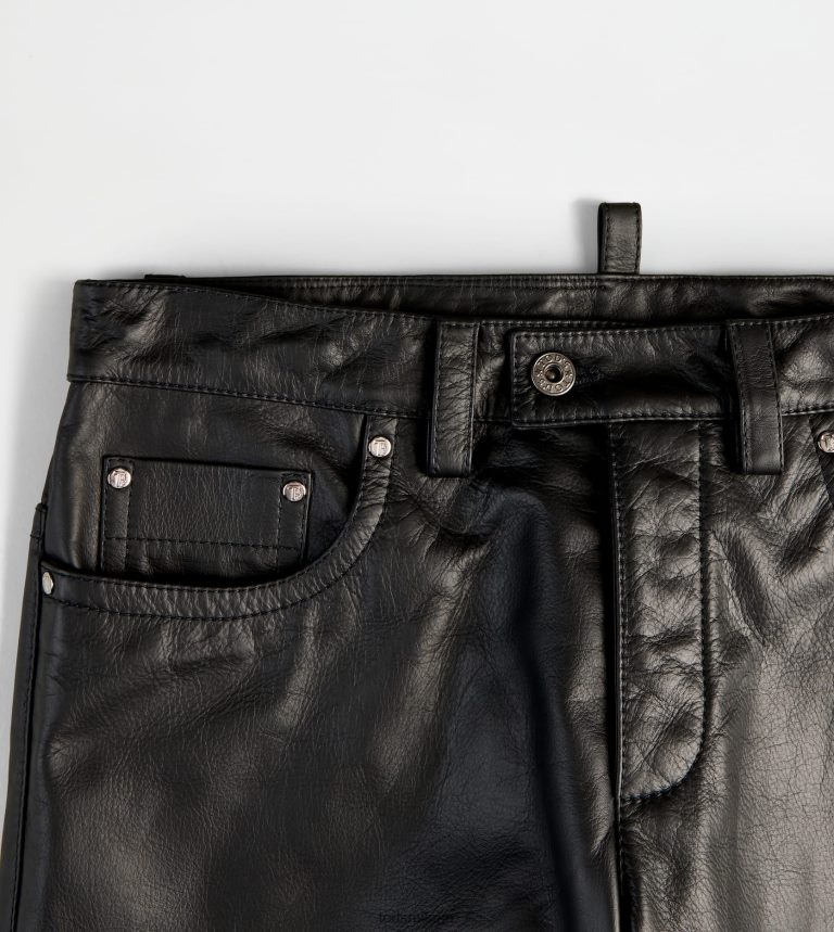 donnenero Tod's pantaloni in pelle P66X8B602