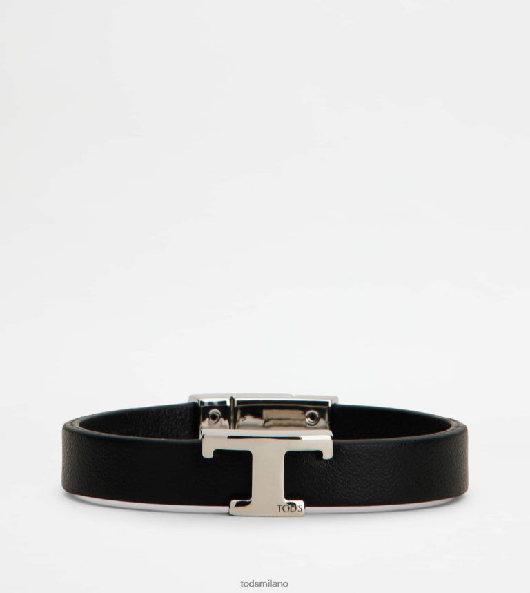 uomininero Tod's t braccialetto senza tempo in pelle P66X8B1050