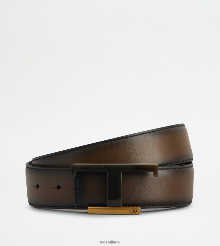 uominiMarrone nero Tod's cintura reversibile in pelle P66X8B971