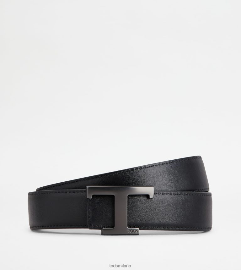 uominiMarrone nero Tod's t intramontabile cintura reversibile in pelle P66X8B933