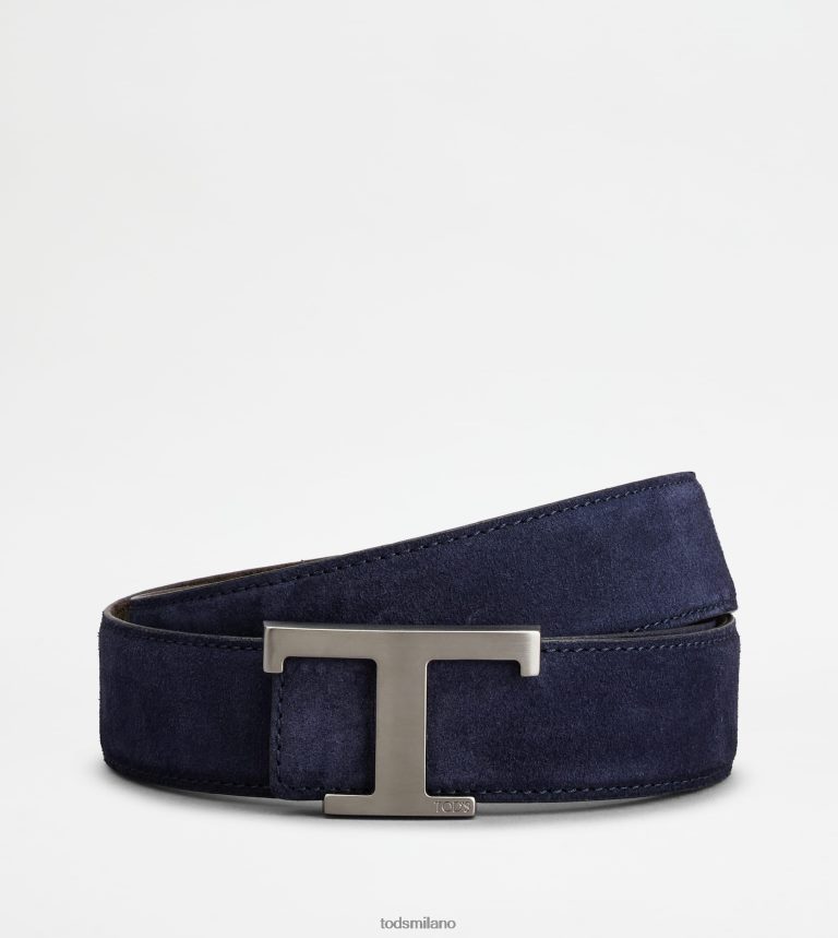 uominiblu/marrone Tod's t intramontabile cintura reversibile in pelle scamosciata P66X8B931