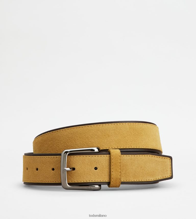 uominigiallo Tod's cintura in pelle scamosciata P66X8B958