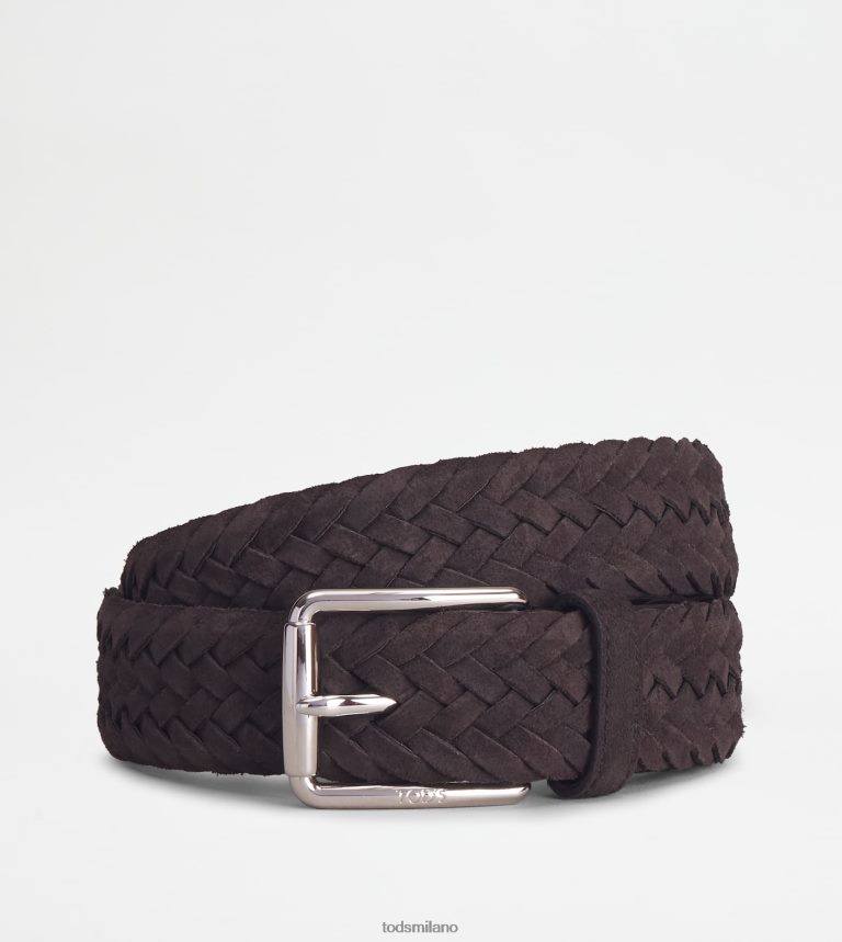 uominimarrone Tod's cintura in pelle scamosciata P66X8B934