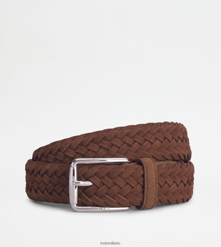 uominimarrone Tod's cintura in pelle scamosciata P66X8B936