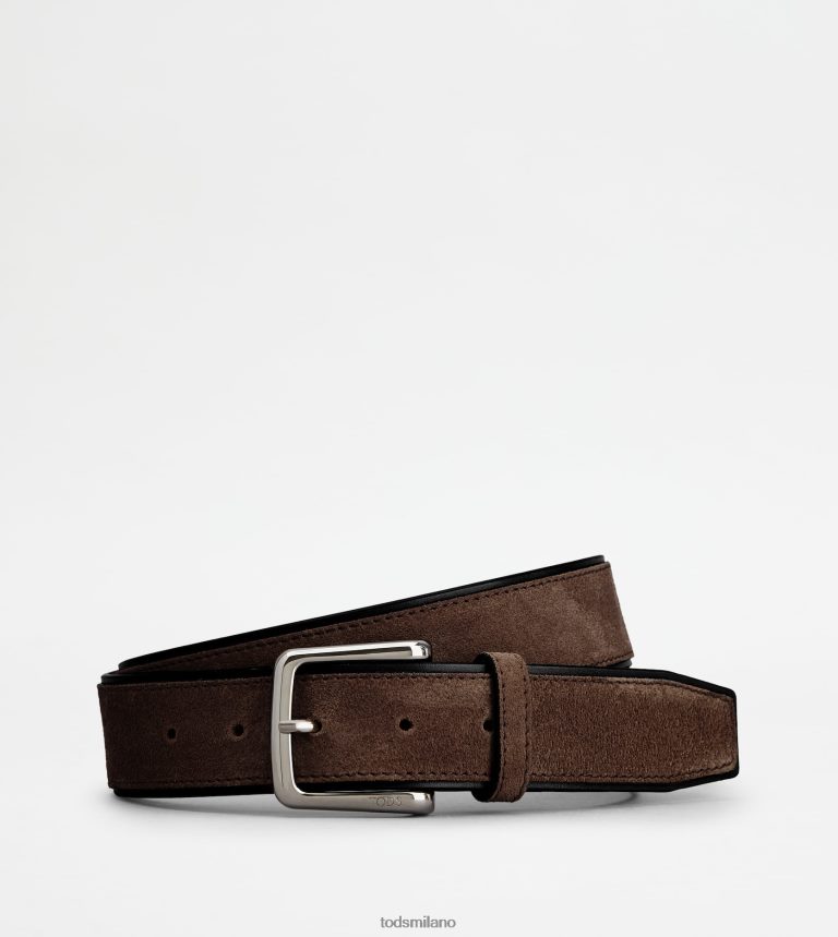uominimarrone Tod's cintura in pelle scamosciata P66X8B954