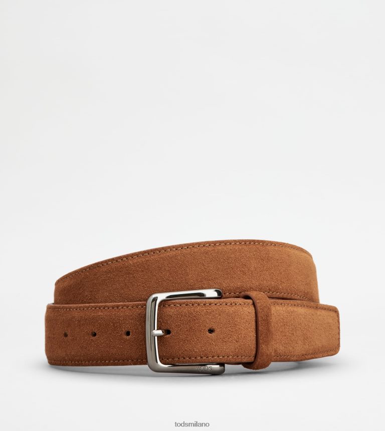 uominimarrone Tod's cintura in pelle scamosciata P66X8B955