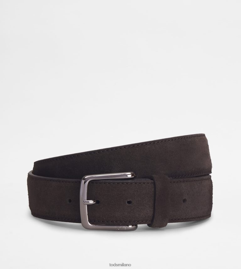 uominimarrone Tod's cintura in pelle scamosciata P66X8B964
