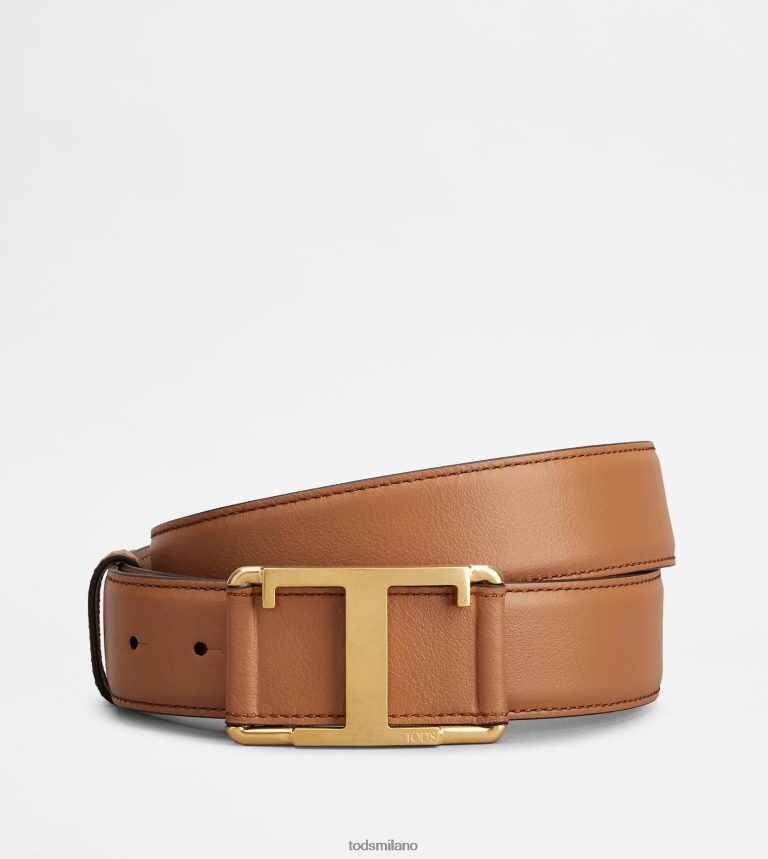 uominimarrone Tod's t cintura senza tempo in pelle P66X8B925