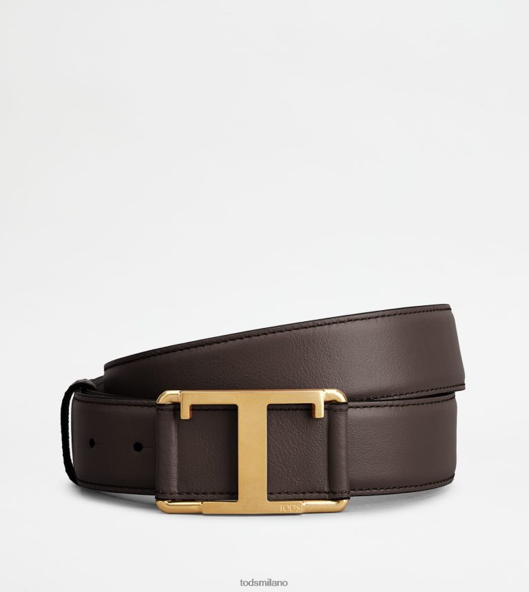 uominimarrone Tod's t cintura senza tempo in pelle P66X8B975
