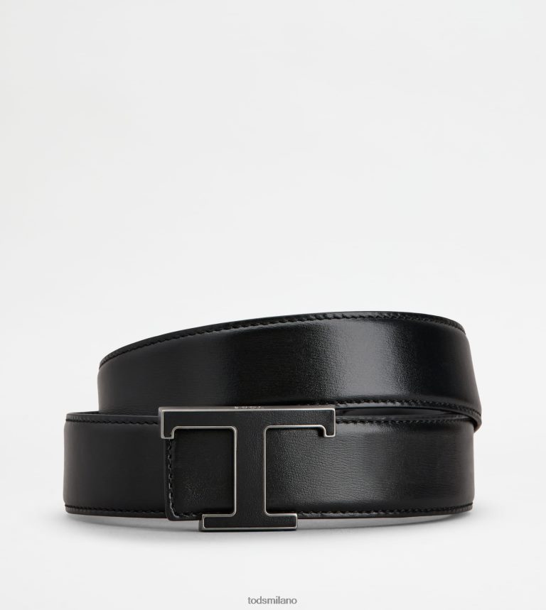 uomininero Tod's t cintura senza tempo in pelle P66X8B923