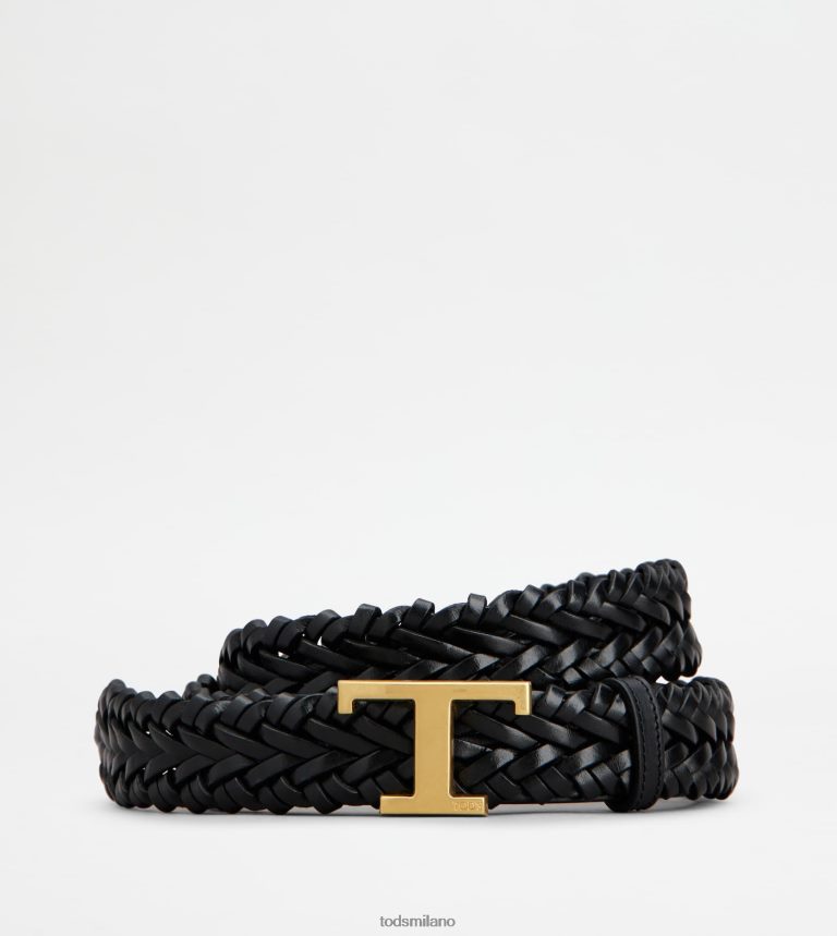 uomininero Tod's t cintura senza tempo in pelle P66X8B941