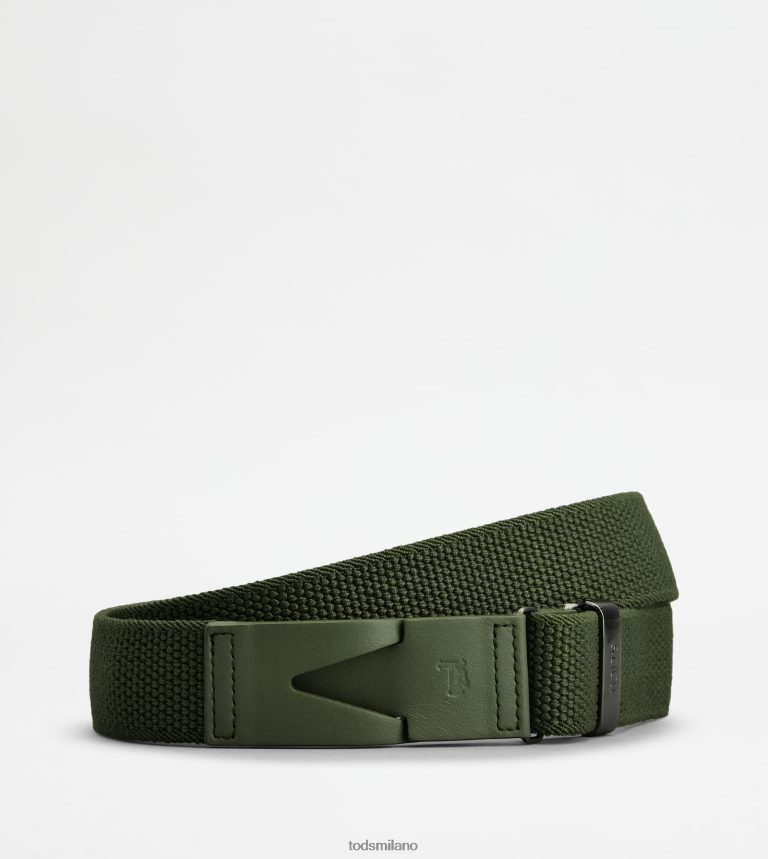 uominiverde Tod's cintura in tela e pelle P66X8B963