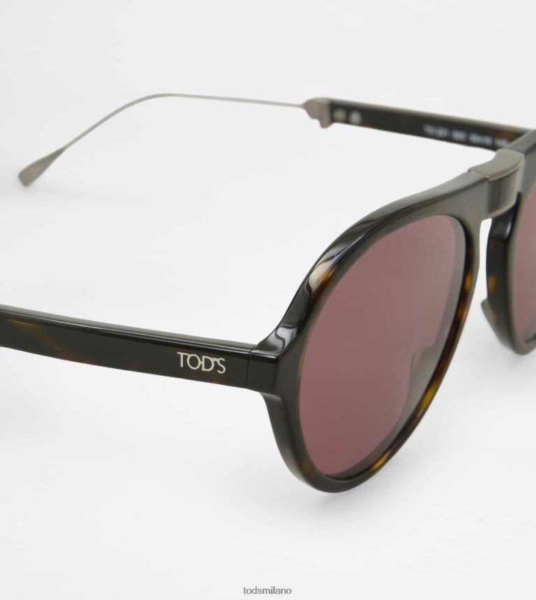 uominimarrone Tod's occhiali da sole pieghevoli P66X8B1077