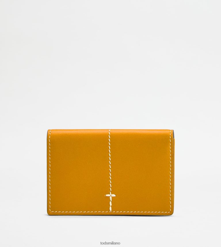 uominiarancia Tod's porta biglietti da visita in pelle P66X8B1031