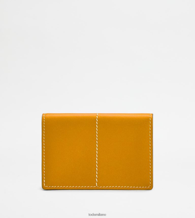uominiarancia Tod's porta biglietti da visita in pelle P66X8B1031