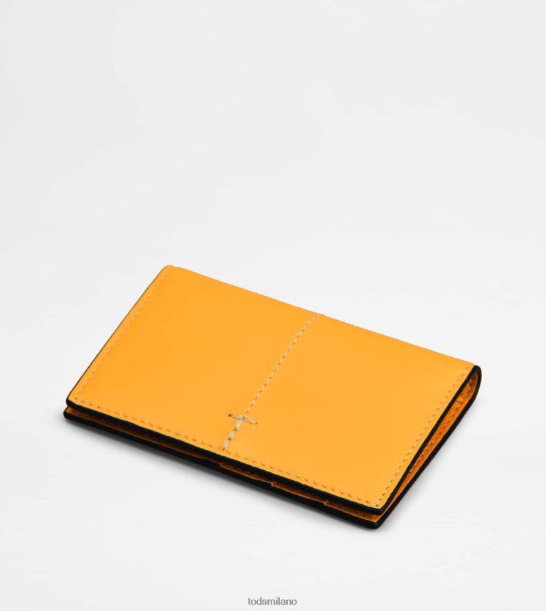uominiarancia Tod's porta carte di credito in pelle P66X8B1018
