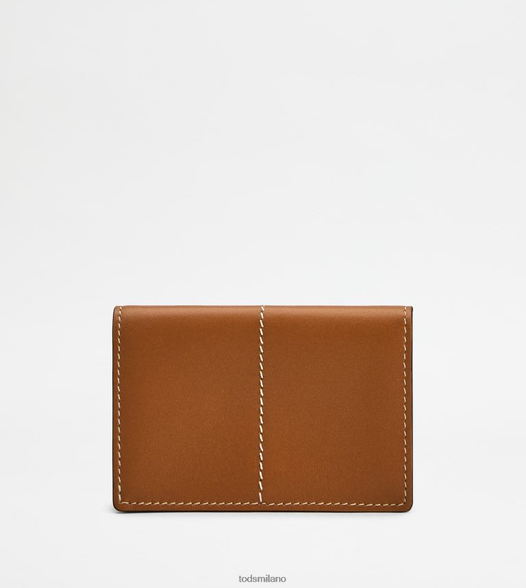 uominimarrone Tod's porta biglietti da visita in pelle P66X8B1014
