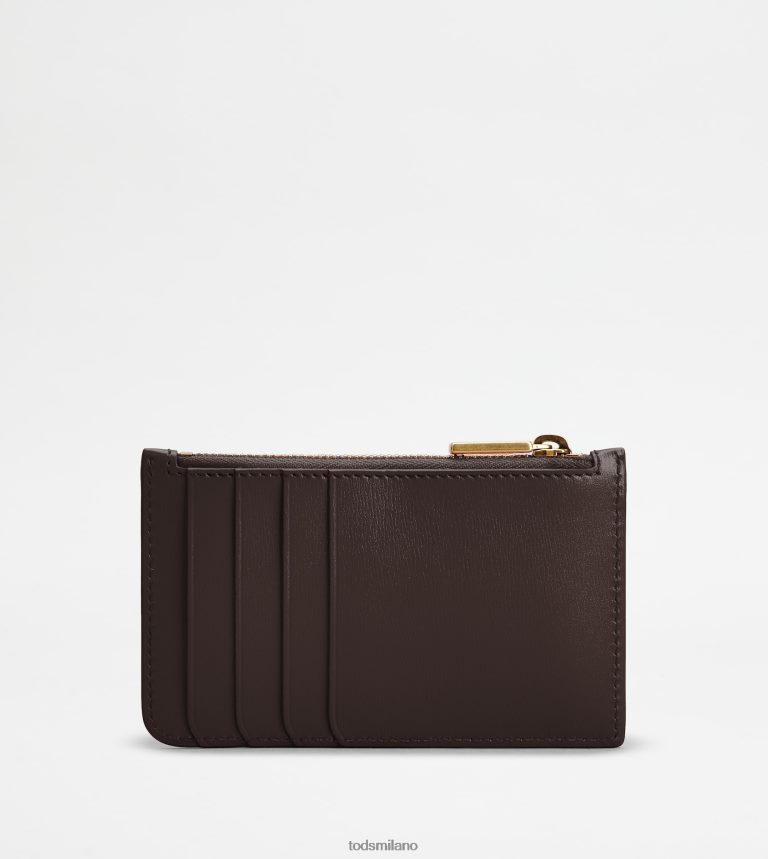 uominimarrone Tod's portacarte in pelle P66X8B1022