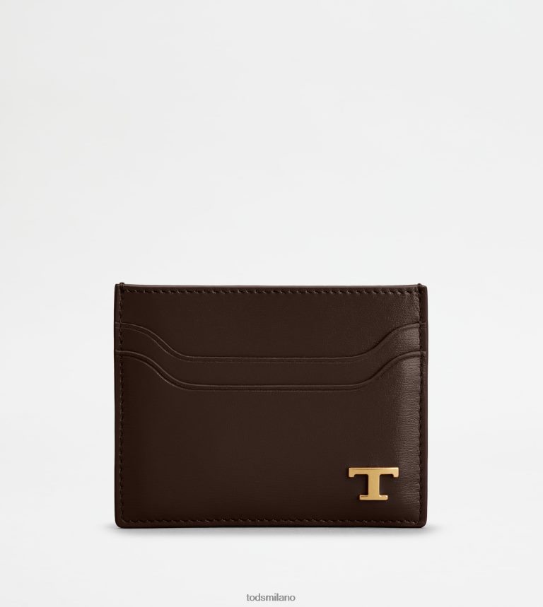 uominimarrone Tod's portacarte in pelle P66X8B1027