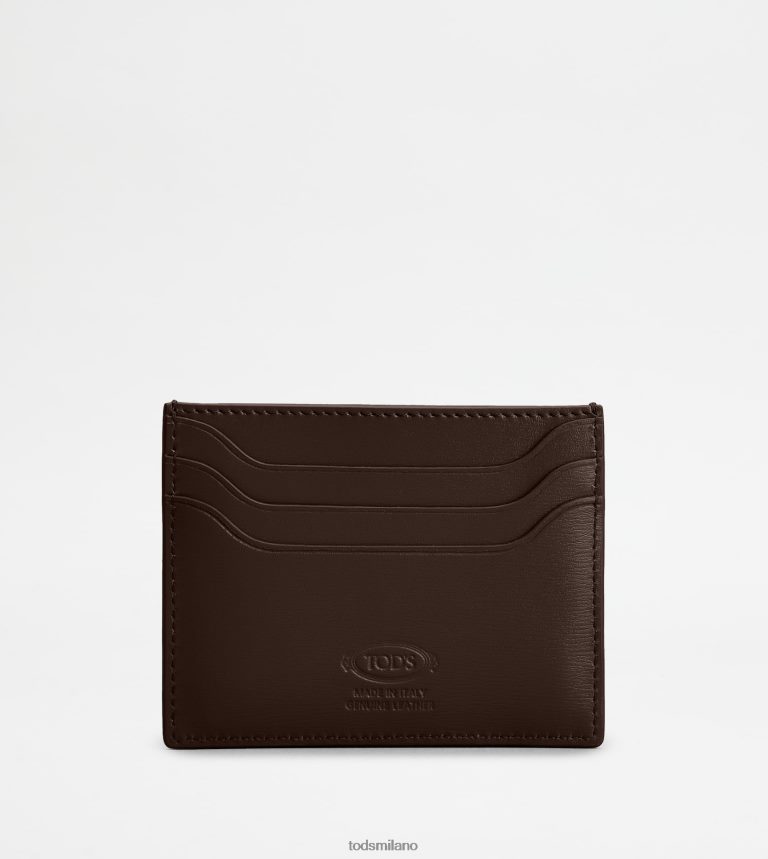 uominimarrone Tod's portacarte in pelle P66X8B1027