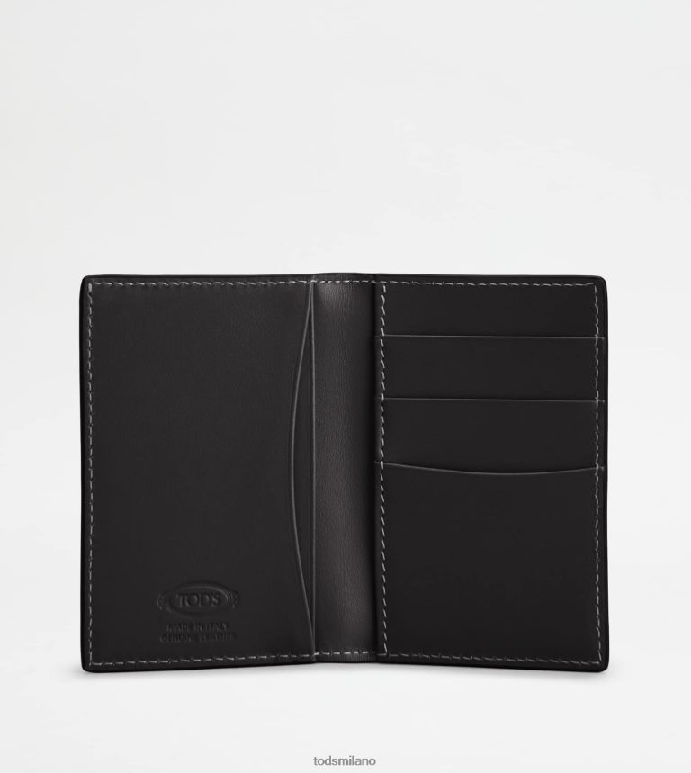 uomininero Tod's porta carte di credito in pelle P66X8B1017