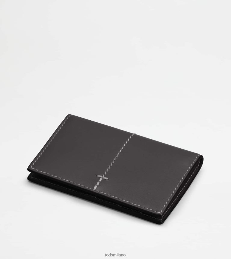 uomininero Tod's porta carte di credito in pelle P66X8B1017