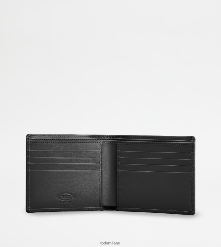 uomininero Tod's portafoglio in pelle P66X8B1013